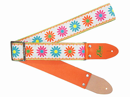 Elara Straps エララストラップ Happy Daisy Tangerine Ultrasuede