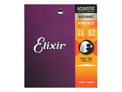 Elixir エリクサー NANOWEB Coating 80/20 Bronze Custom Light