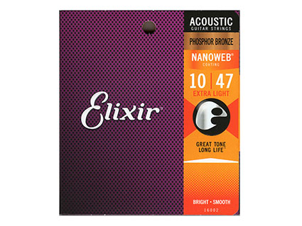 Elixir エリクサー NANOWEB Coating Phosphor Bronze Extra Light