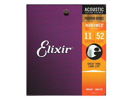 Elixir エリクサー NANOWEB Coating Phosphor Bronze Custom Light